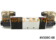 Тип пневматический путь 24VDC клапана соленоида 1/4&quot; 5/3 4V330C-08 Airtac