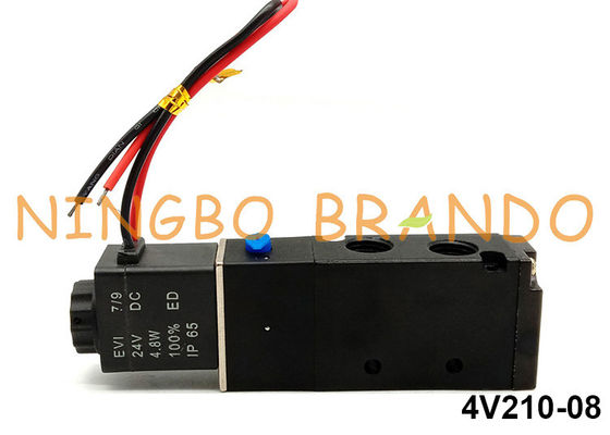 Тип 5/2 клапан соленоида 1/4&quot; Airtac пути пневматический 4V210-08 12V 24V