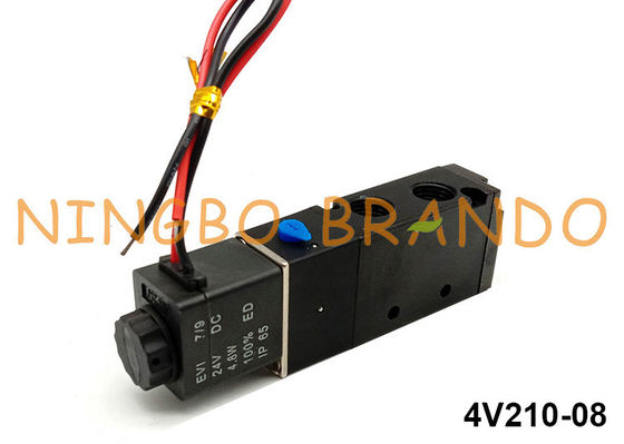 5 тип DC Airtac клапана соленоида положения пути 2 пневматический 4V210-08 24V