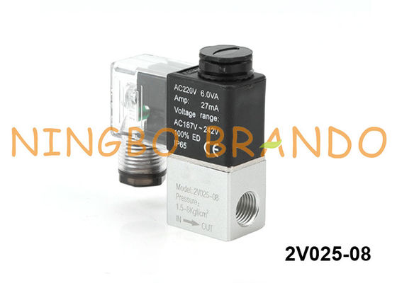 тип клапан соленоида 1/4&quot; 2V025-08 Airtac воздуха 24VDC 12VDC