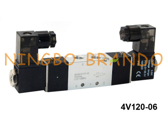 тип пневматический двойной путь 24V 220V 4V120-06 Airtac клапана соленоида 5/2