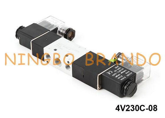 Тип 5/3 клапан соленоида 24V пути пневматический 220V 4V230C-08 Airtac