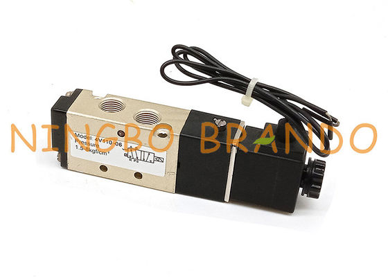 Серия 1/8&quot; DC 24V 4V110-06 100 AC220V клапан соленоида дюйма пневматический