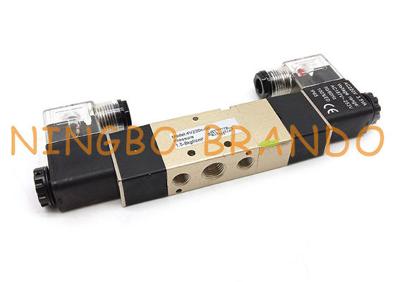 4V230C-08 1/4&quot; клапан соленоида двойного центра пути катушки 5/3 закрытого пневматический