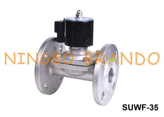 SUWF-35 1 1/4&quot; служить фланцем клапан соленоида 24V воды нержавеющей стали 220V