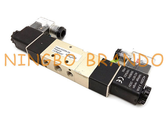Тип клапан закрытого центра пути 4V230C-08 1/4&quot; 5/3 Airtac пневматический