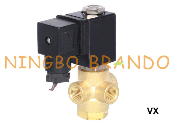 Клапан соленоида 3 путей латунный нормально закрывал 1/8&quot; 1/4&quot; 12V 24V 110V 220V