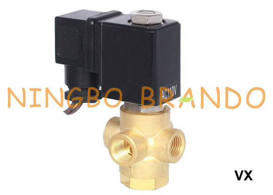 клапан соленоида нормально открытое 12V 1/8&quot; 1/4&quot; 3 путей латунный 24V 110V 220V