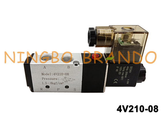 путь 4V210-08 5/2 1/4&quot; клапан соленоида DC24V Airtac AC220V 4V210-08-B