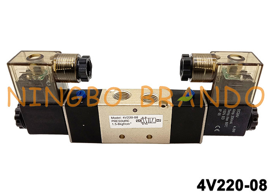 тип 1 4V220-08 Airtac/4" пневматический клапан соленоида DC24V DC24V
