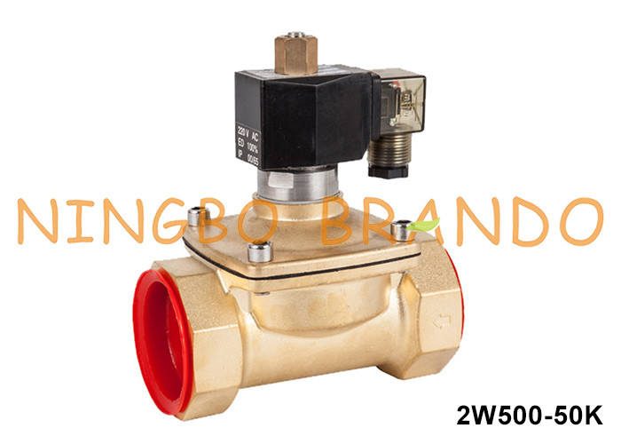 2'' 2 Way Обычно открытый медный водяной соленоид 220VAC 110VAC 24VDC 12VDC