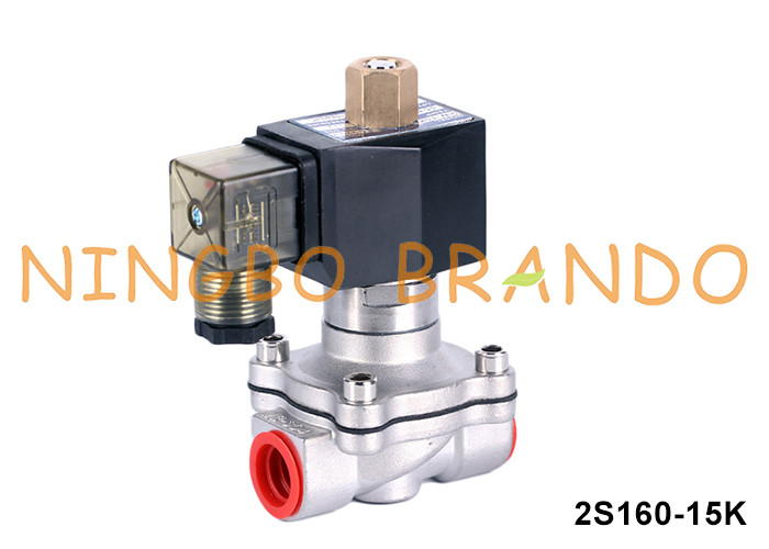 1/2'' 2 Way Обычно открытый водонепроницаемый стальной соленоидный клапан 220V 110V 24V 12V