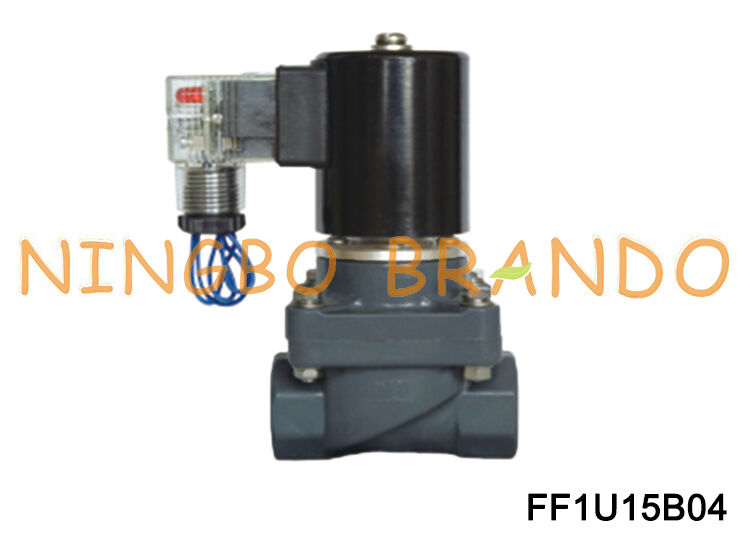 DN15 1/2 '' Антикоррозионный нормально закрытый электромагнитный клапан UPVC 220 В 110 В 24 В