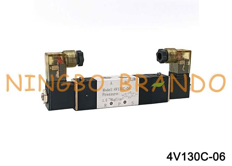 Airtac Type 4V130C-06 Соленоидный воздушный клапан 3-позиционный 5-портовый пневматический регулирующий клапан 1/8 дюйма