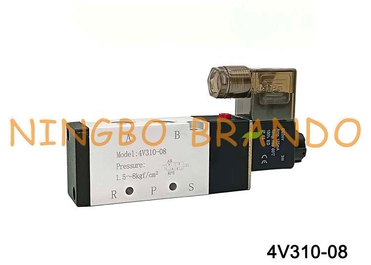 Airtac Type 4V310-08 Solenoid Air Valve 5 Way 2 Position 4V300 Series