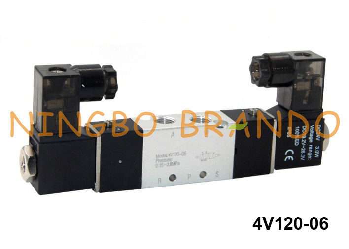 тип пневматический двойной путь 24V 220V 4V120-06 Airtac клапана соленоида 5/2