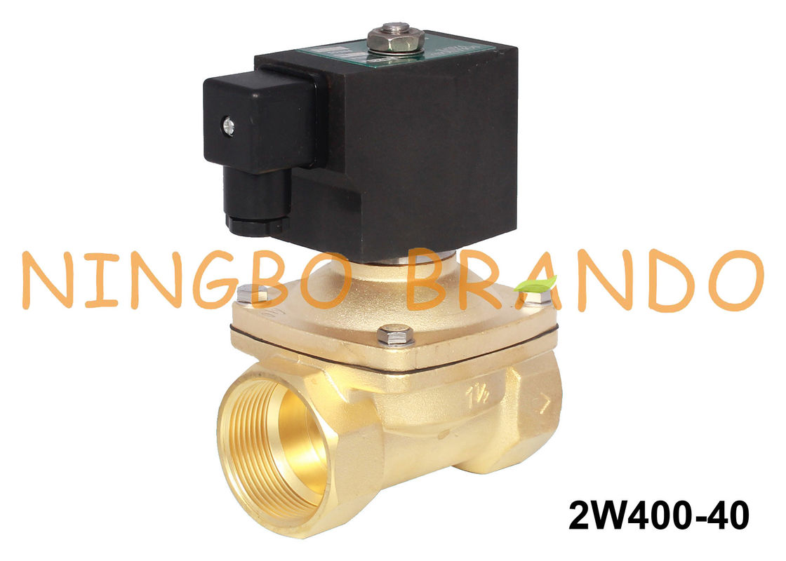 1 1/2» 2 AC DC 220V воды 24V клапана соленоида пути электрический латунный