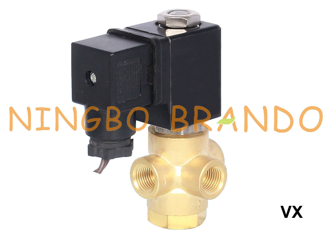 Клапан соленоида 3 путей латунный нормально закрывал 1/8&quot; 1/4&quot; 12V 24V 110V 220V