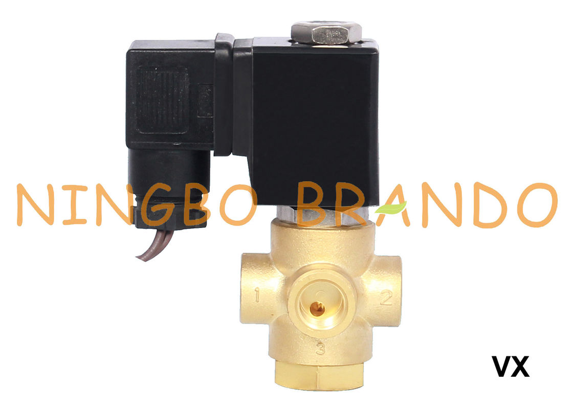 Клапан соленоида 1/8&quot; 1/4&quot; 3 путей всеобщий латунный 12V 24V 110V 120V 220V 230V