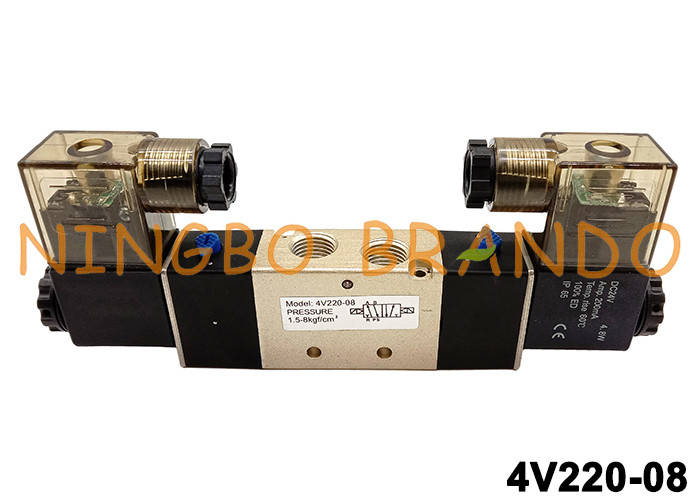 тип 1 4V220-08 Airtac/4" пневматический клапан соленоида DC24V DC24V