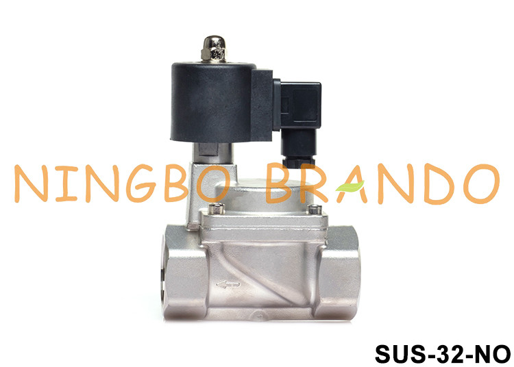 1-1/4» 2 уплотнение 24V 220V клапана соленоида PTFE SS 304 пути нормальное открытое