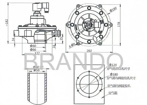 2" MM Series Pneumatic Pulse Valve BGY50 Instead goyen controls solenoid valves CA50MM RCA50MM