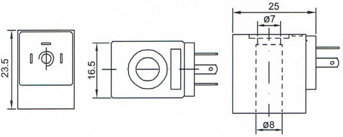 Размер катушки соленоида пневматического клапана серии 4V110: