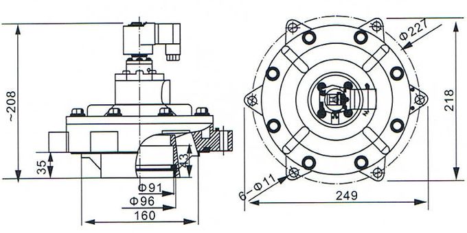 Тип клапан реактивного сопла 1 CA76MM Goyen ИМПа ульс держателя серии MM коллекторный