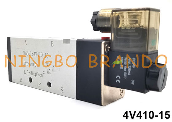 тип 4В410-15 Айртак клапан 24В 220В управления воздухом пути 5/2 одиночный пневматический