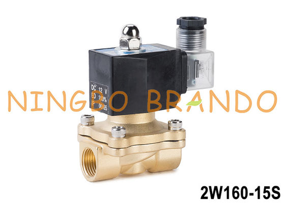 2W160-15 1/2' 2 Way NC Brass Solenoid Valve с IP65 катушкой 24V 220V