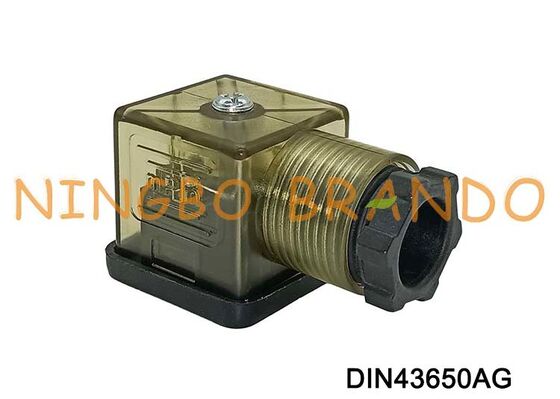 DIN43650A Разъем катушки электромагнитного клапана 18 мм MPM Коричневый нейлон DIN 43650 Тип A