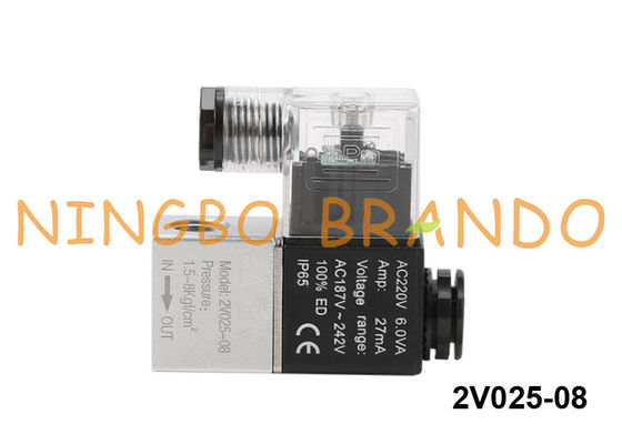 клапан соленоида 24VDC пути 2V025-1/4 2/2 пневматический 12VDC
