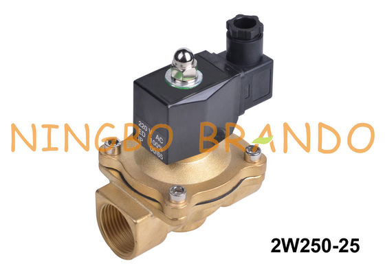 2W250-25 1" путь 2 нормально закрывало клапан соленоида 24V воды латунный 220V