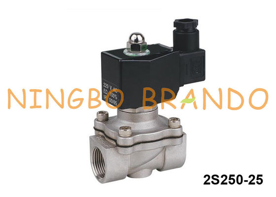2S250-25 1 клапан соленоида 24V воды нержавеющей стали NC пути дюйма 2 220V