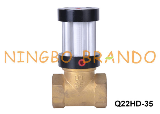 Q22HD-35 1 1/4" клапан поршеня тела пути DN35 2 латунным управляемый воздухом