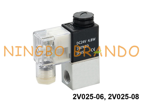 клапан воздуха 12VDC соленоида пути типа 2 2V025-06 2V025-08 Airtac 24VDC