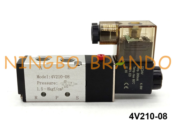 тип 5/2 клапан соленоида DC24V пути пневматический AC220V 4V210-08 Airtac